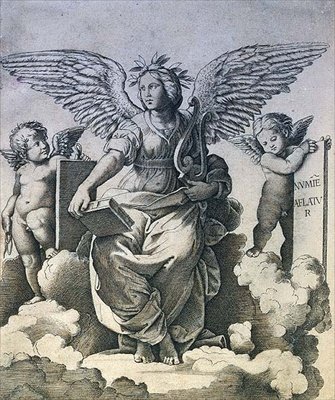 Poesie, um 1515 von Marcantonio Raimondi