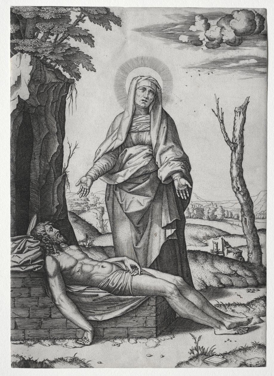Die Pieta von Marcantonio Raimondi
