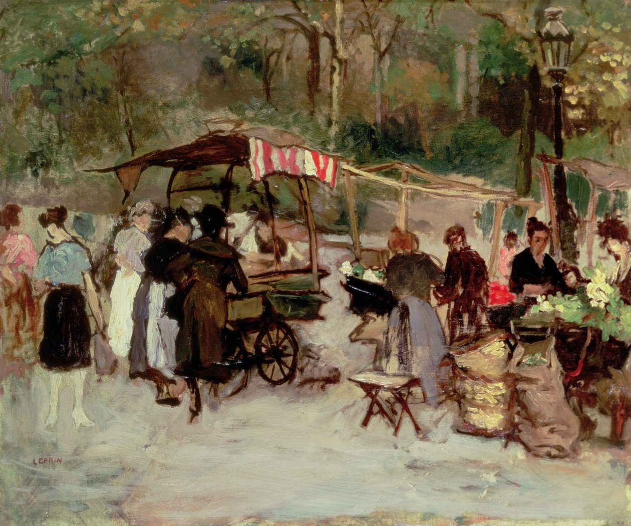 Der Blumenmarkt, 1924 von Marcel Leprin