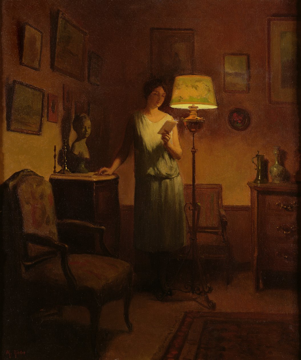Dame in einem Innenraum von Marcel Rieder