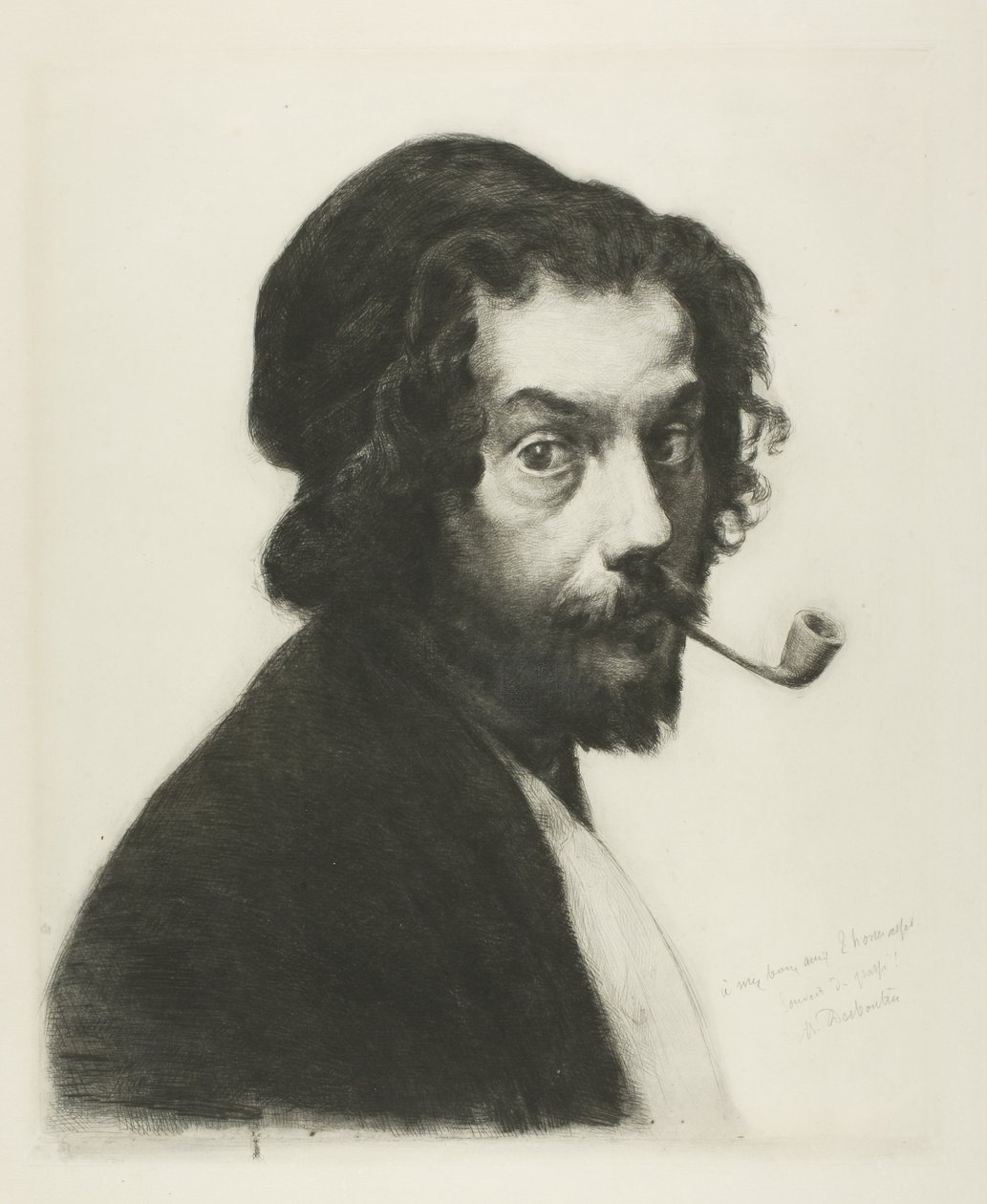 Mann mit Pfeife von Marcellin Gilbert Desboutin