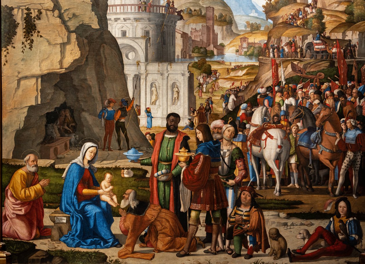 Anbetung der Weisen (Detail) von Marcello Fogolino