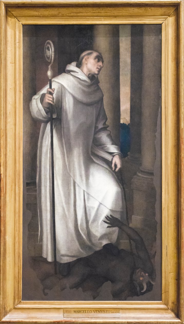 St. Bernhard zerquetscht einen Dämon von Marcello Venusti