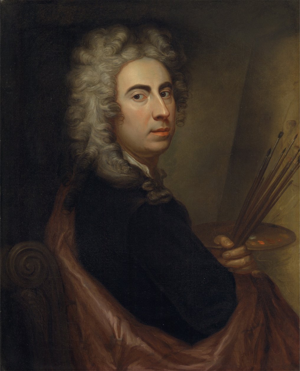 Selbstporträt, um 1700 von Marcellus or Marcel Lauron