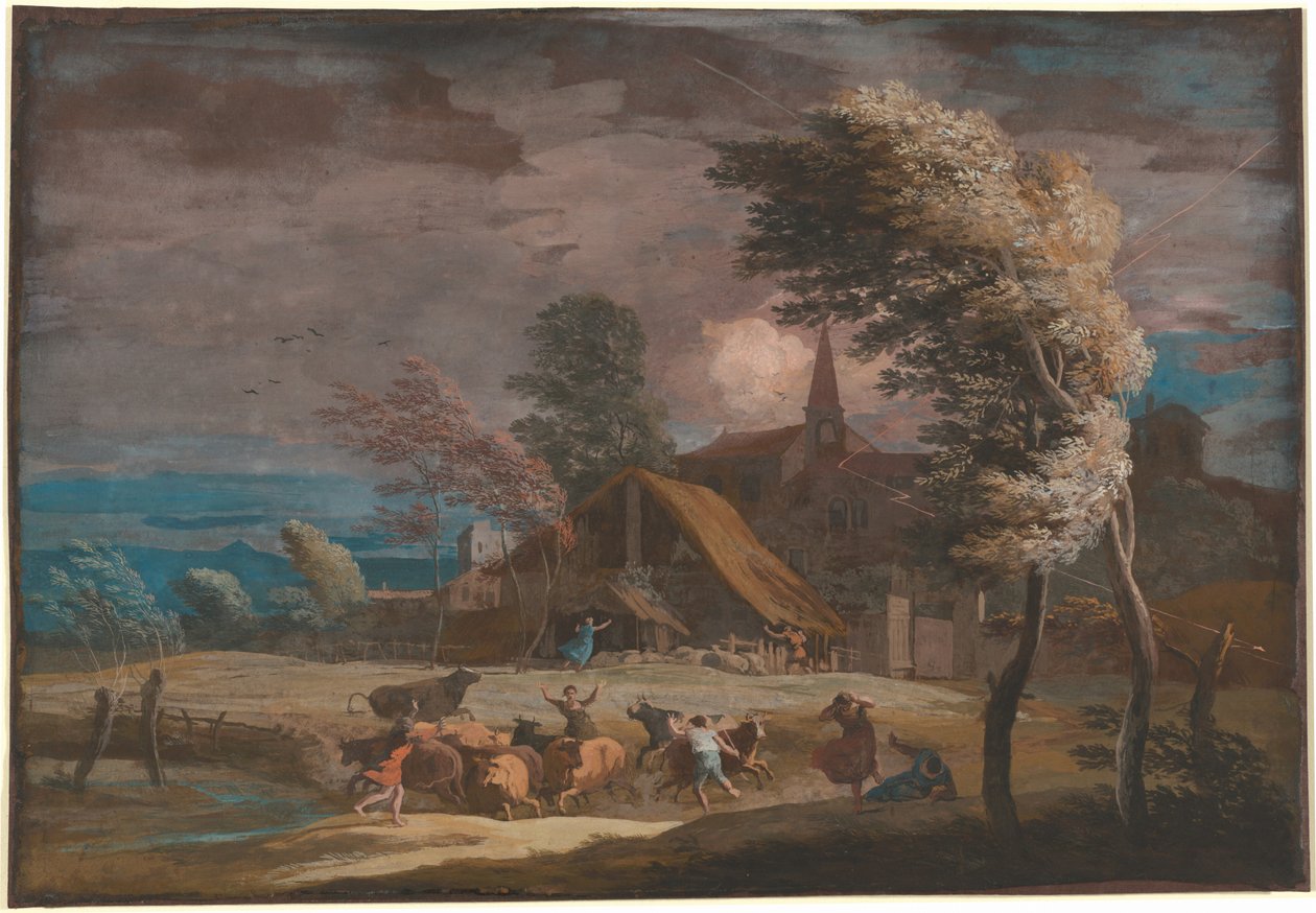 Eine stürmische Landschaft von Marco Ricci
