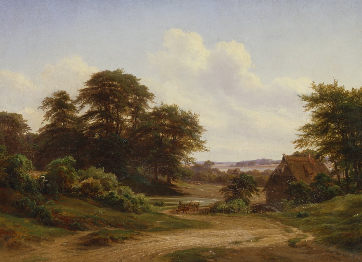 Alte Wassermühle in Reinbek, 1853 von Marcus Johann Haeselich