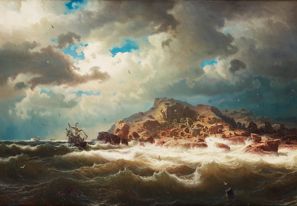 Schiff an der Küste von Marcus Larson