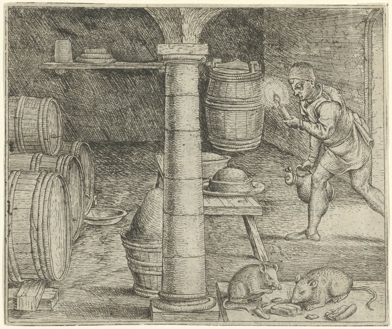 Fabel von den zwei Mäusen von Marcus Gheeraerts (I)