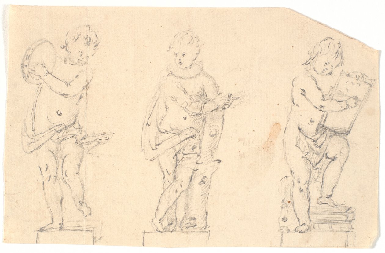Studienblatt mit drei Putti von Marcus Tuscher