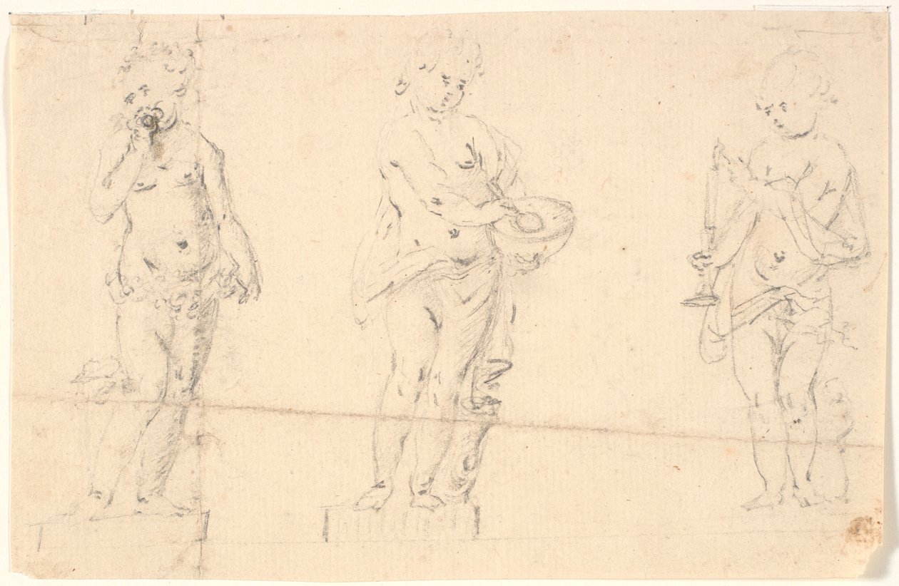 Studienblatt mit drei Putti von Marcus Tuscher