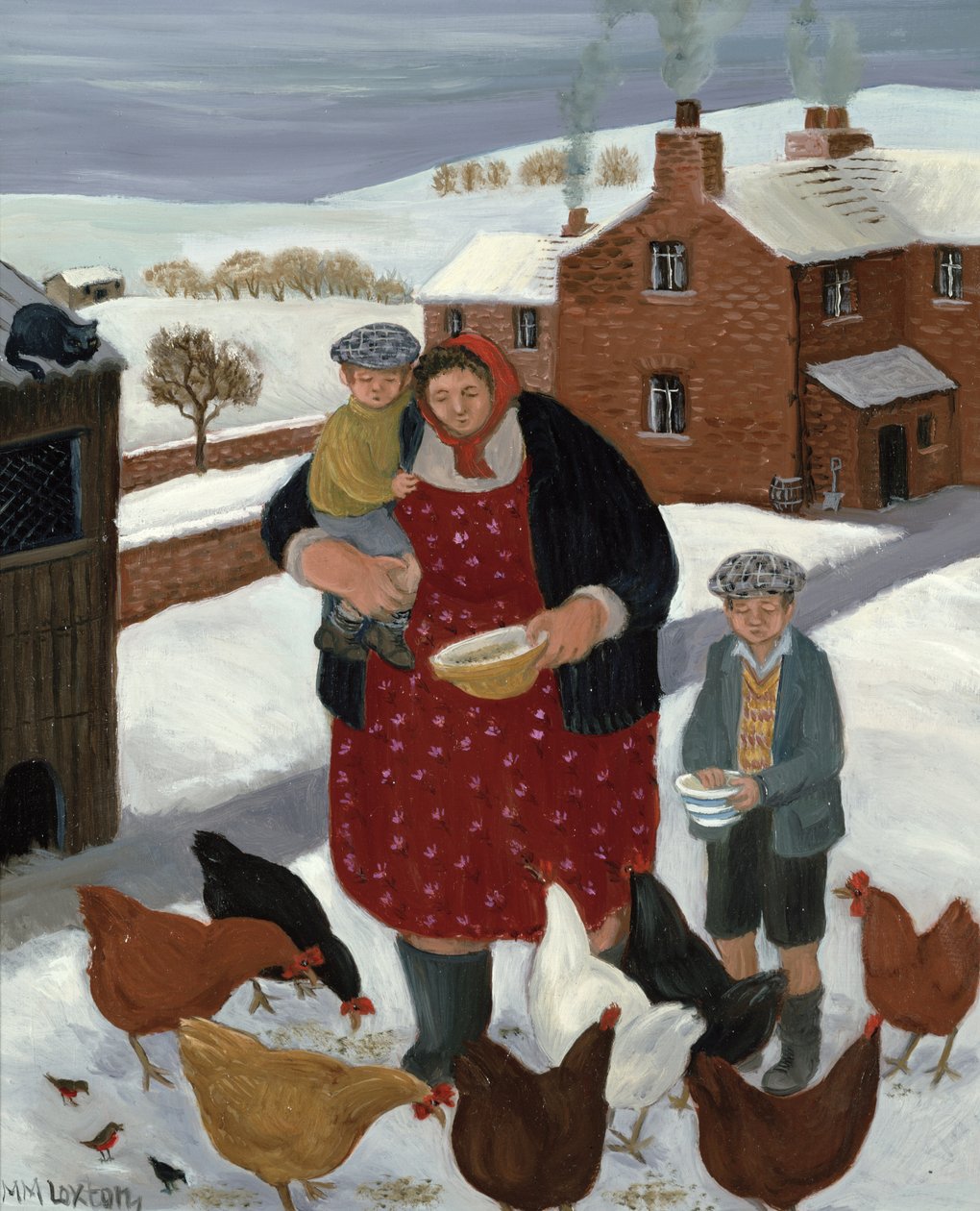 Hinterhof im Winter von Margaret Loxton