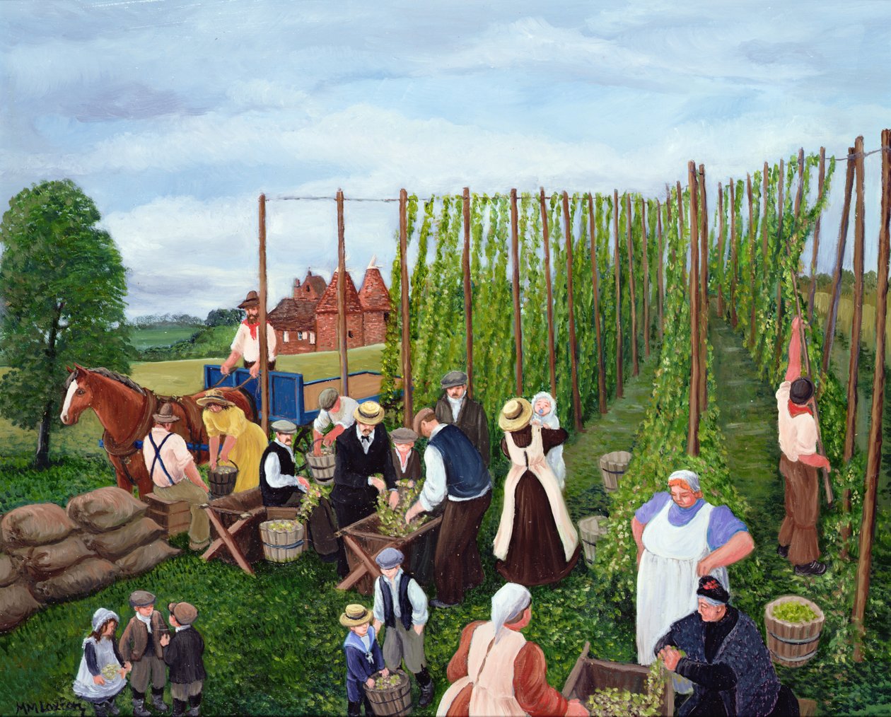 Hopfenernte von Margaret Loxton