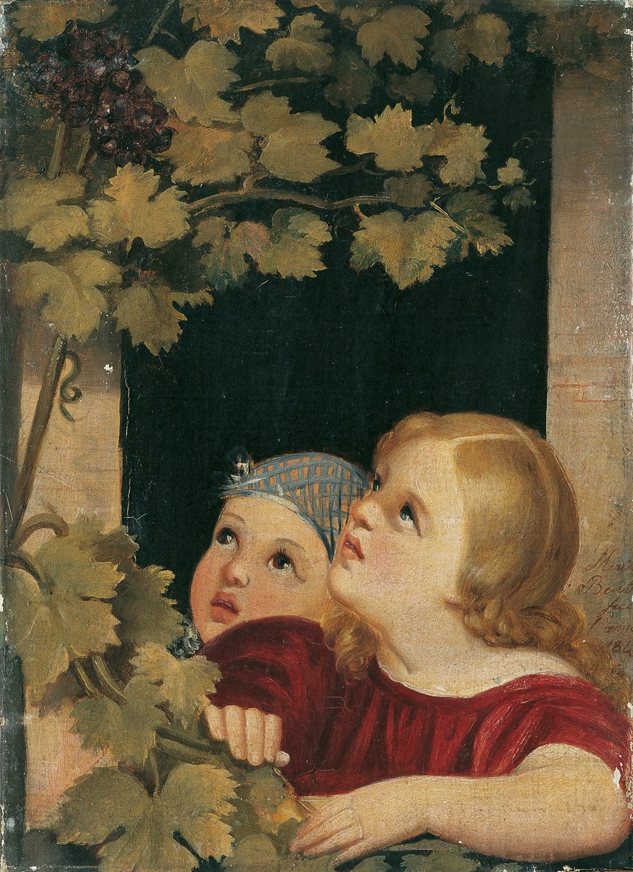 Zwei Kinder am Fenster von Maria Beatrice