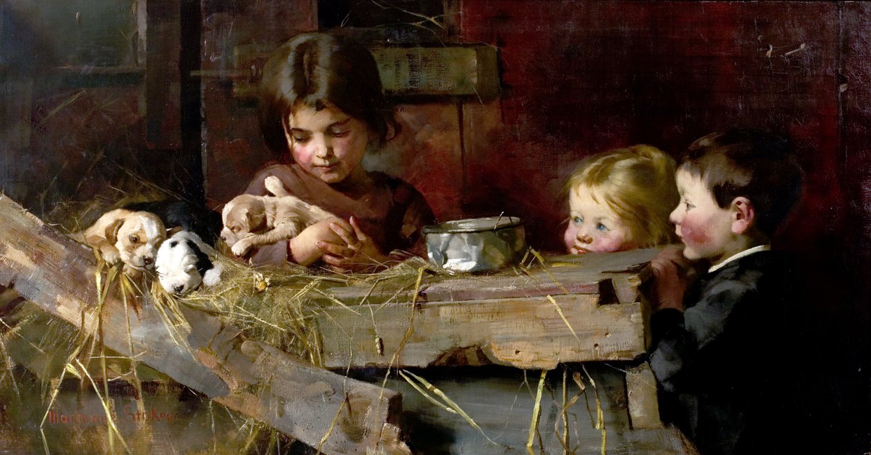 Kindheitsschätze, 1886 von Marianne Stokes