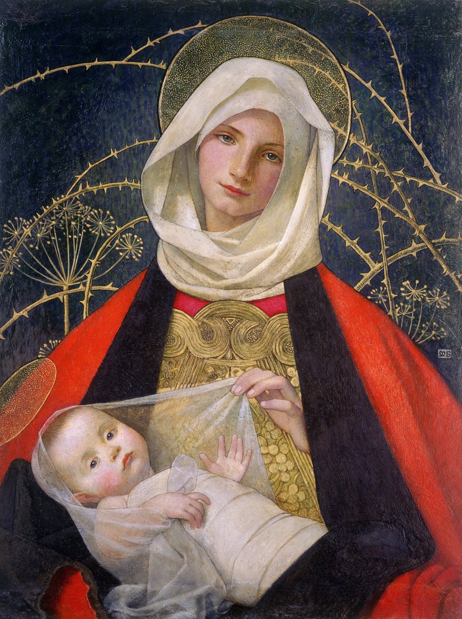 Madonna mit Kind, 1907-08 von Marianne Stokes