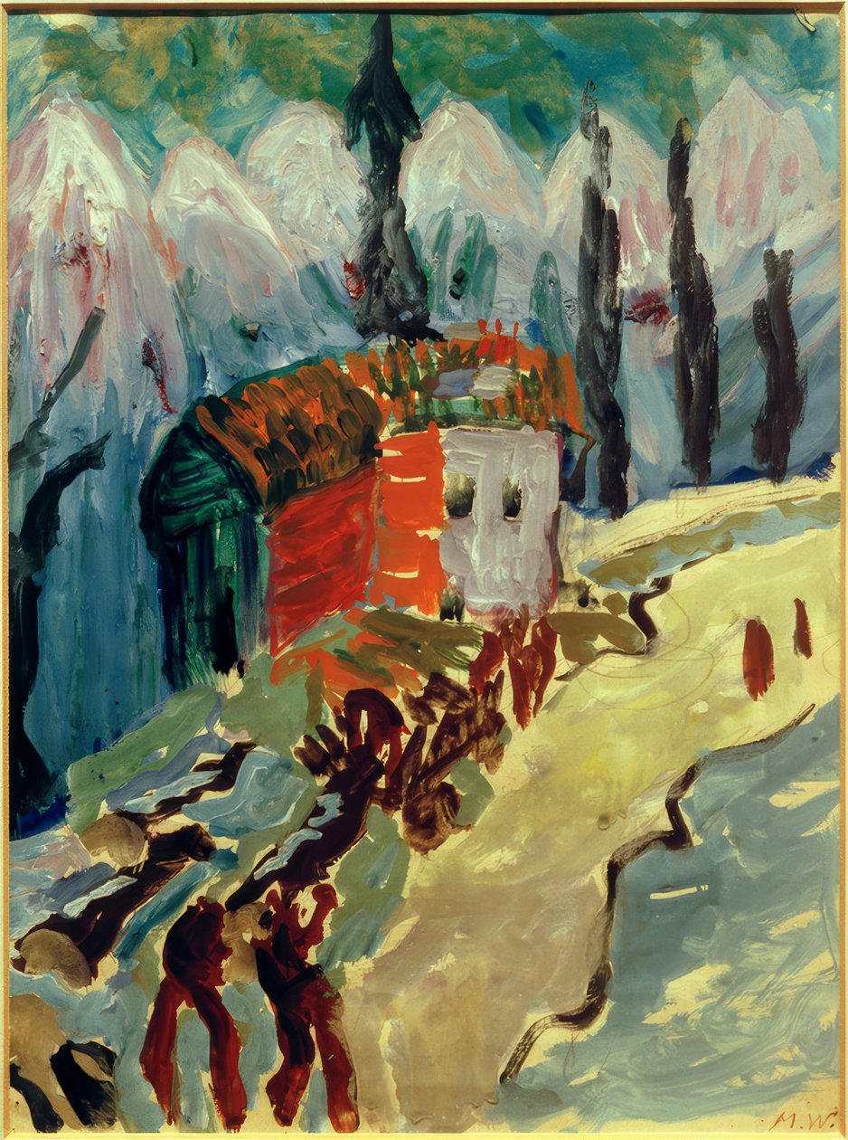 Holzabfuhr in den Bergen von Marianne von Werefkin