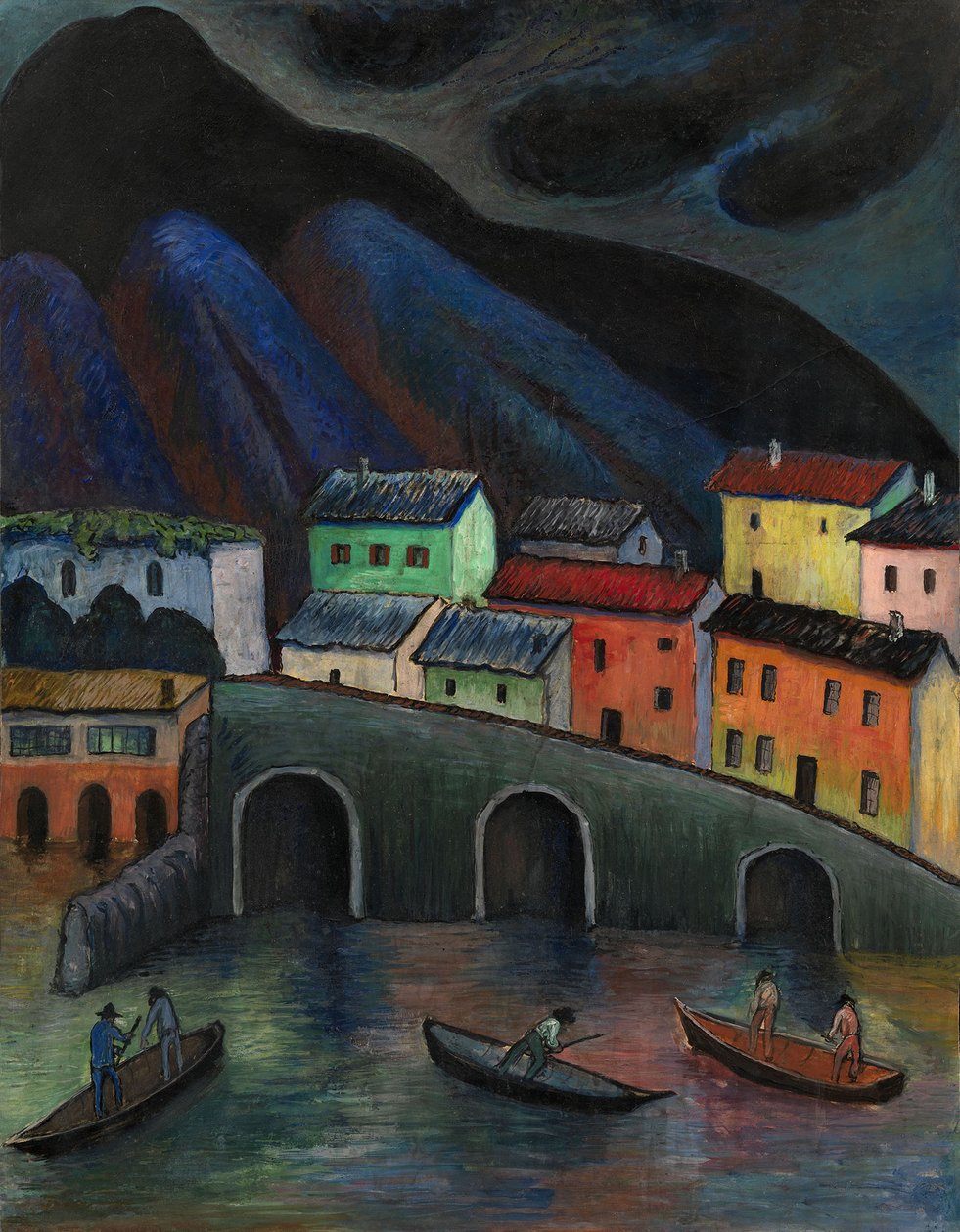 Nachtfischen in Ascona, 1920er-1930er Jahre von Marianne von Werefkin