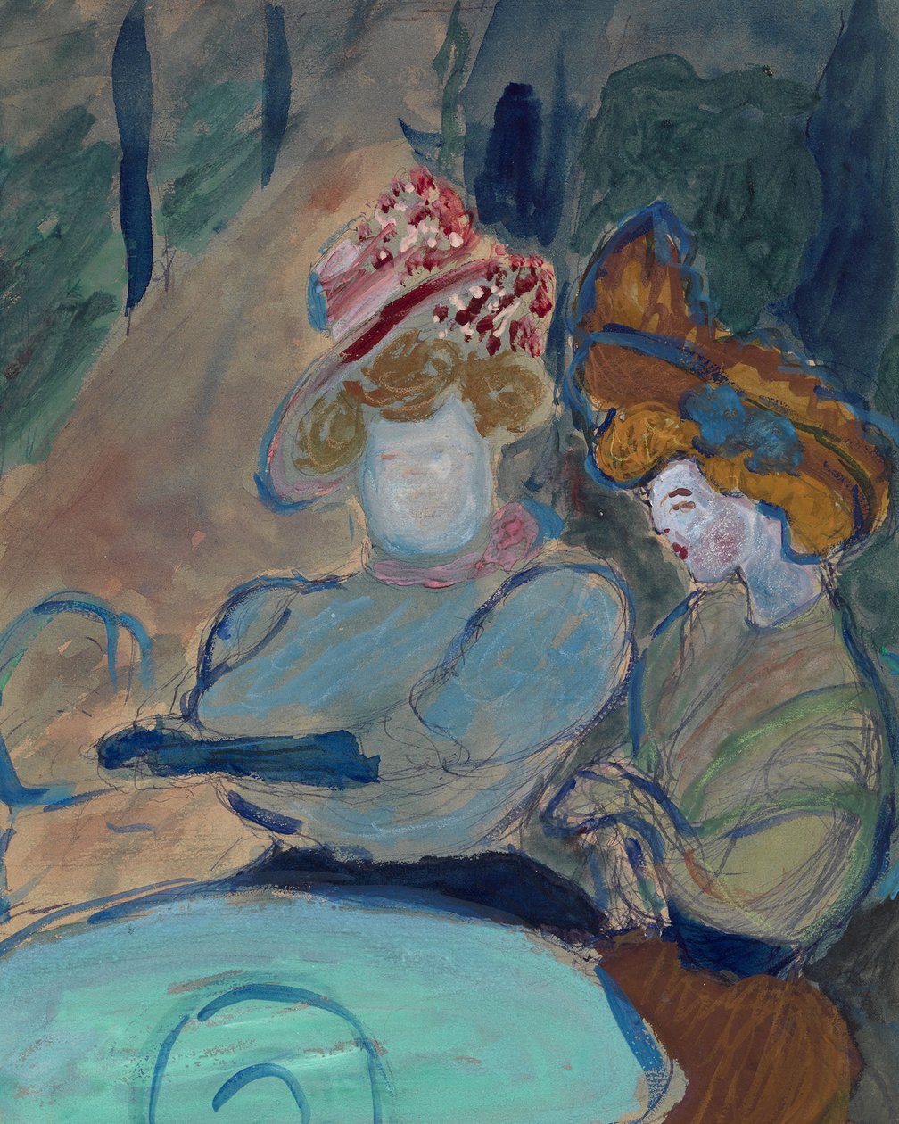 Zwei Frauen in einem Straßencafé von Marianne von Werefkin