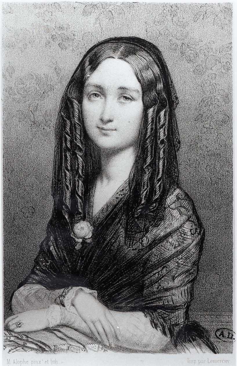 Porträt von Louise Colet (1810-76), 1844 von Marie Alexandre Alophe