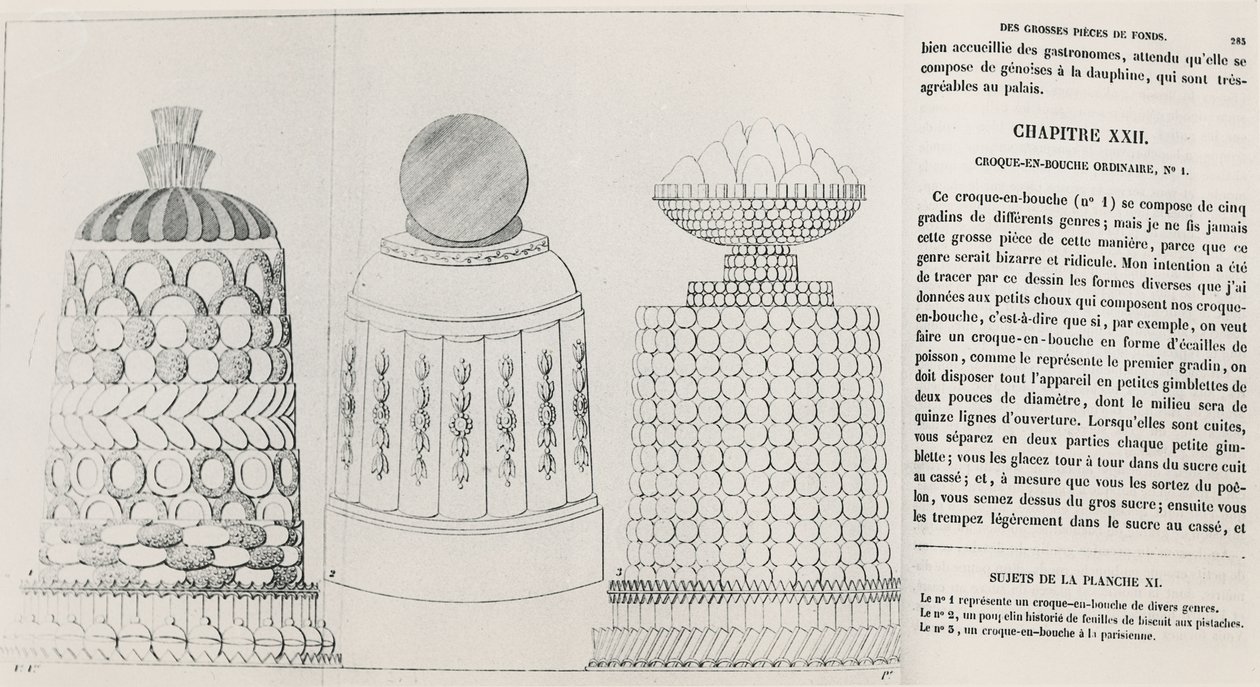 Croquembouche-Designs von Marie Antoine Careme