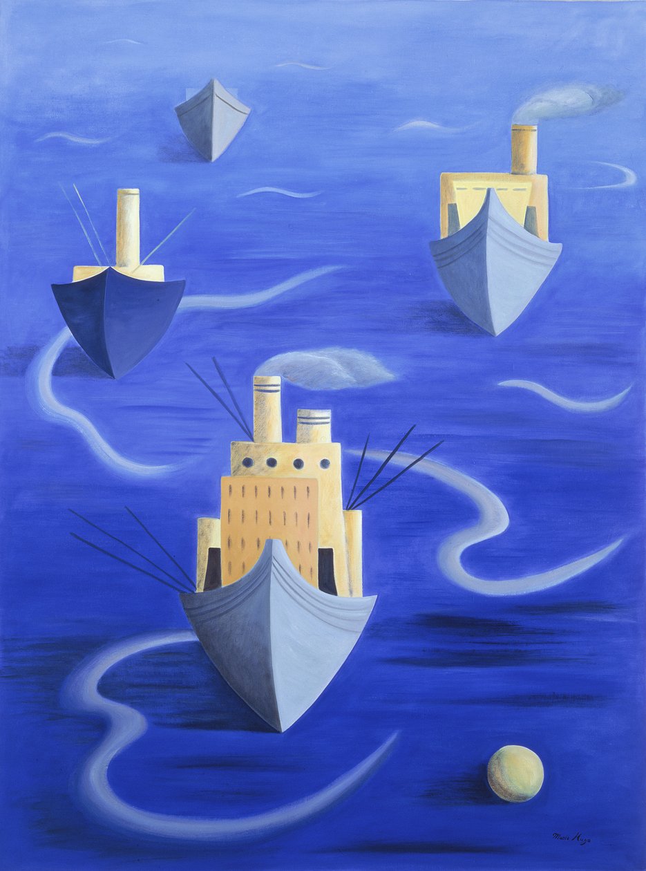 Boote im Hafen, 1994 von Marie Hugo