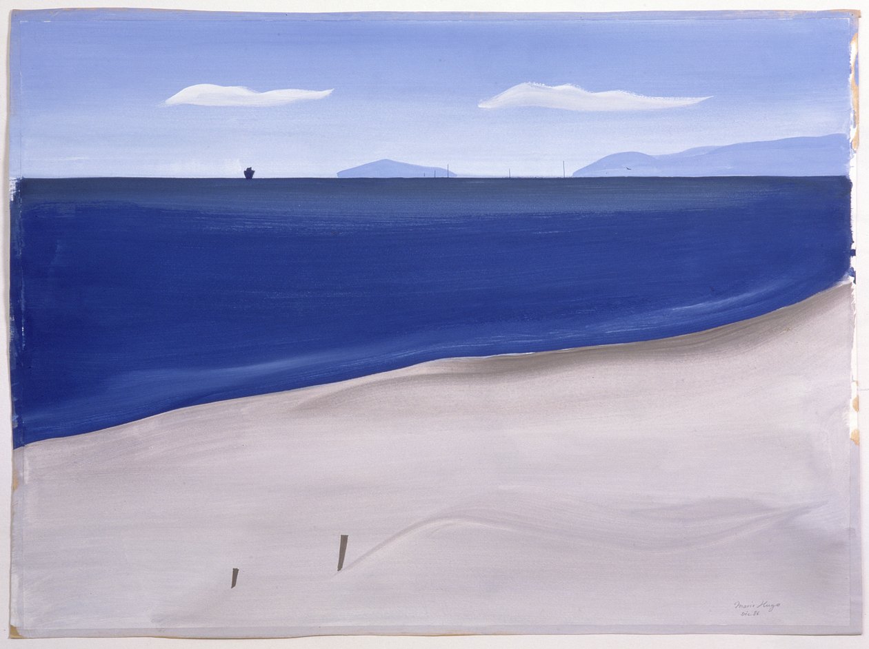 Der Strand von Carnon, 1987 von Marie Hugo