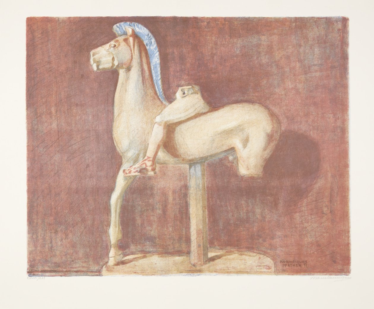 Archaistische griechische Reiterstatue (Athen) von Marie Henriques