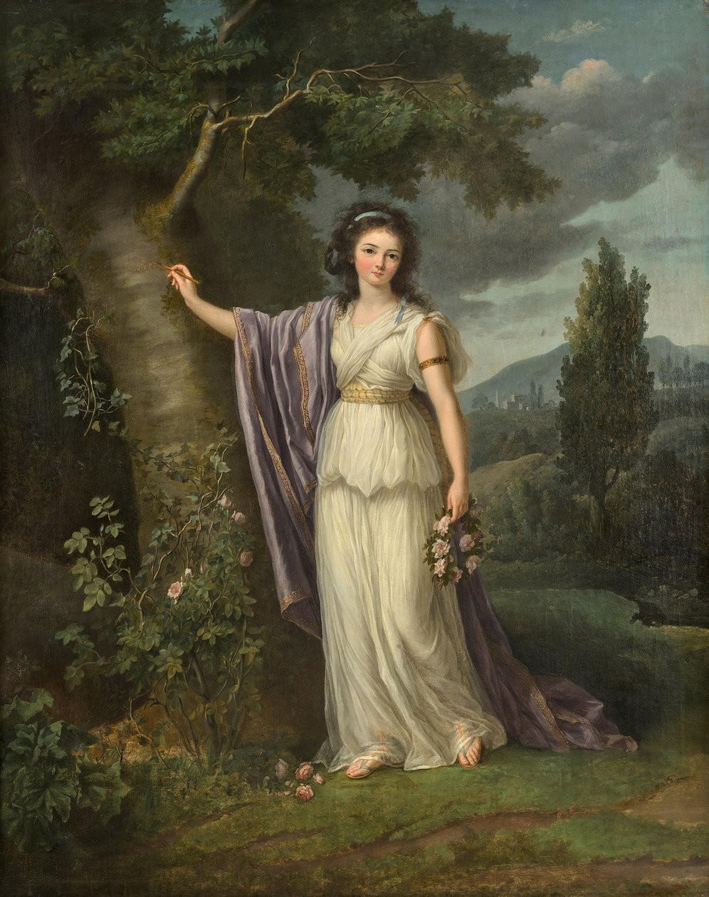 Porträt von Mlle de Genlis von Marie Victoire Lemoine