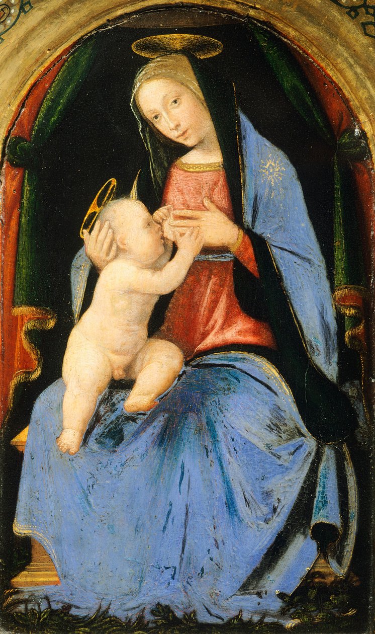 Madonna mit Kind, von Mariotto Albertinelli (1474-1515) von Mariotto Albertinelli