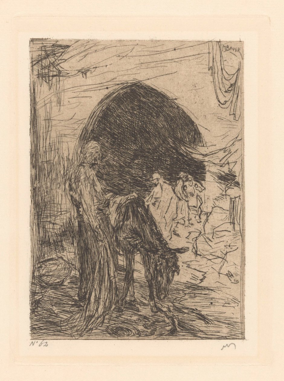 Eseltreiber in Konstantinopel von Marius Bauer (signed by artist)