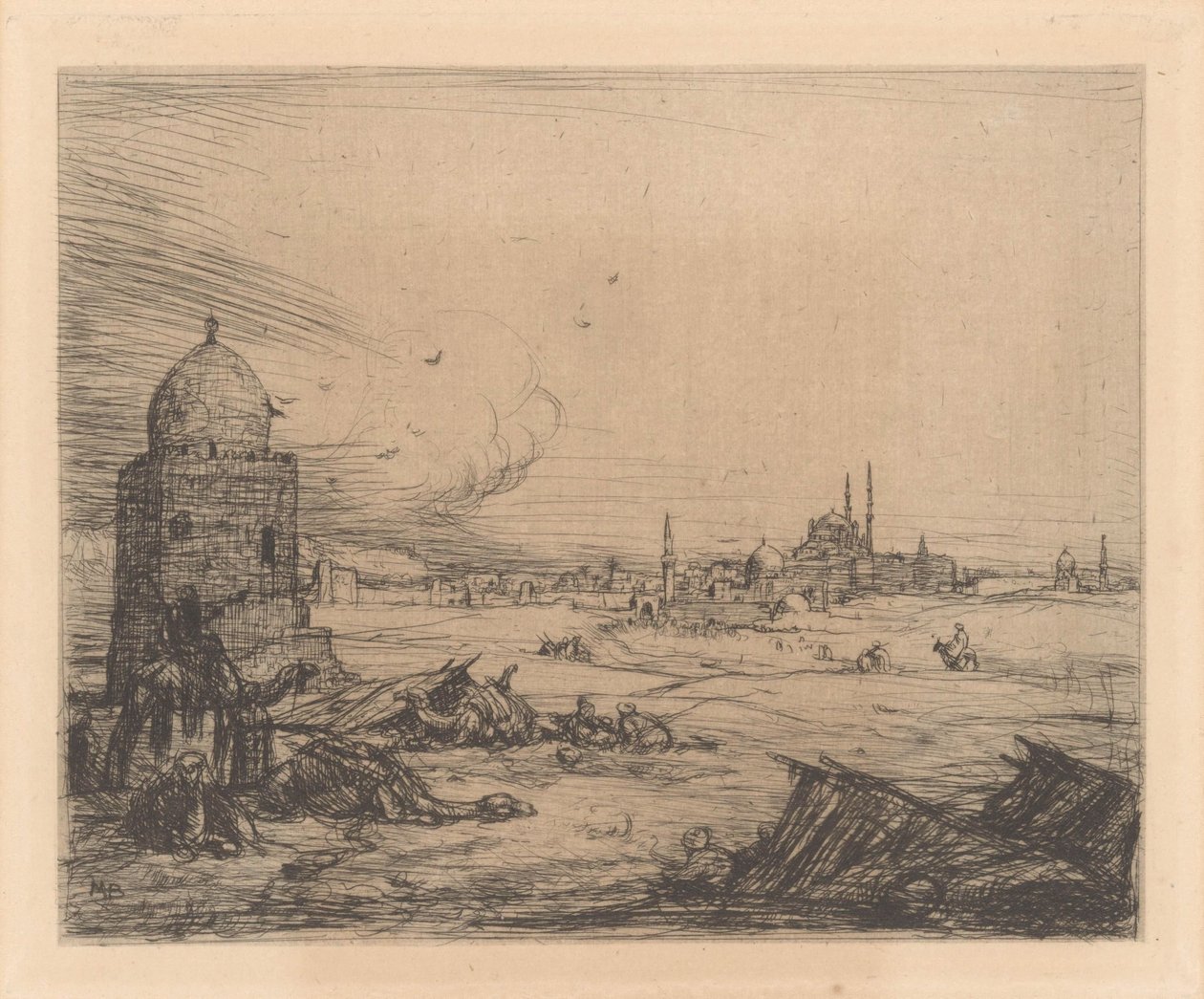 Stadtansicht mit Moscheen von Marius Bauer