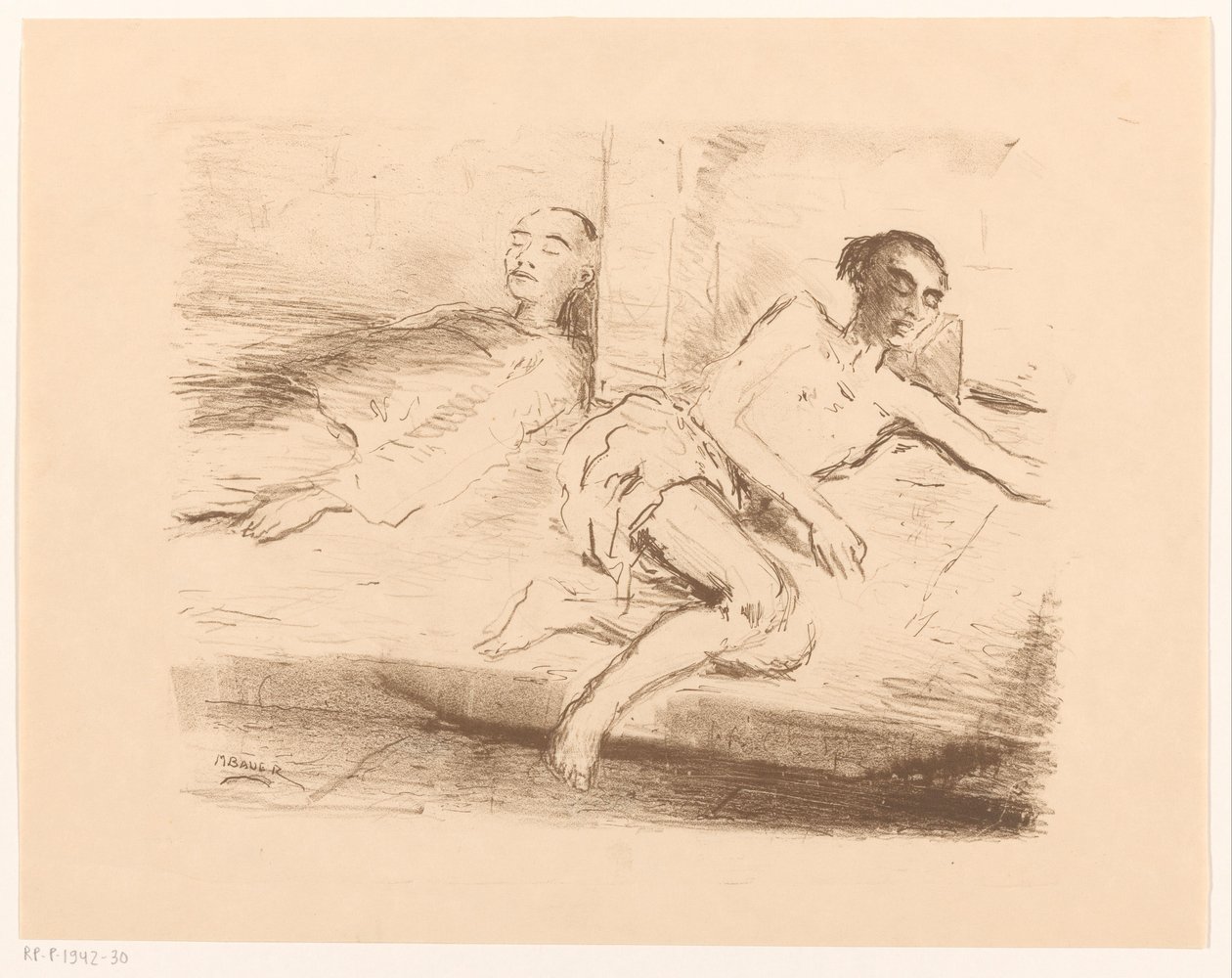 Zwei Opiumraucher von Marius Bauer