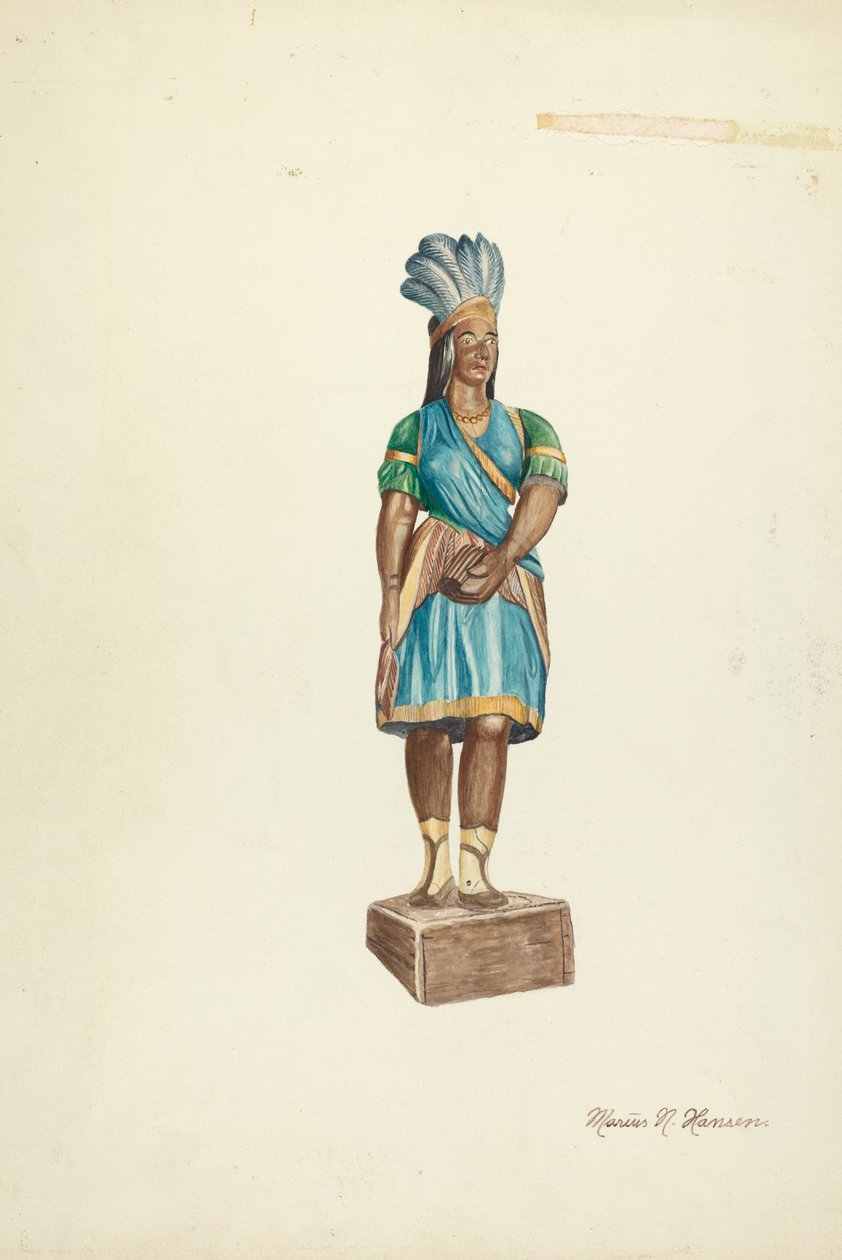 Holzindianerin von Marius Hansen