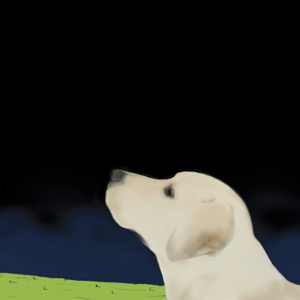 Gelbes Hundprofil von Marjorie Weiss