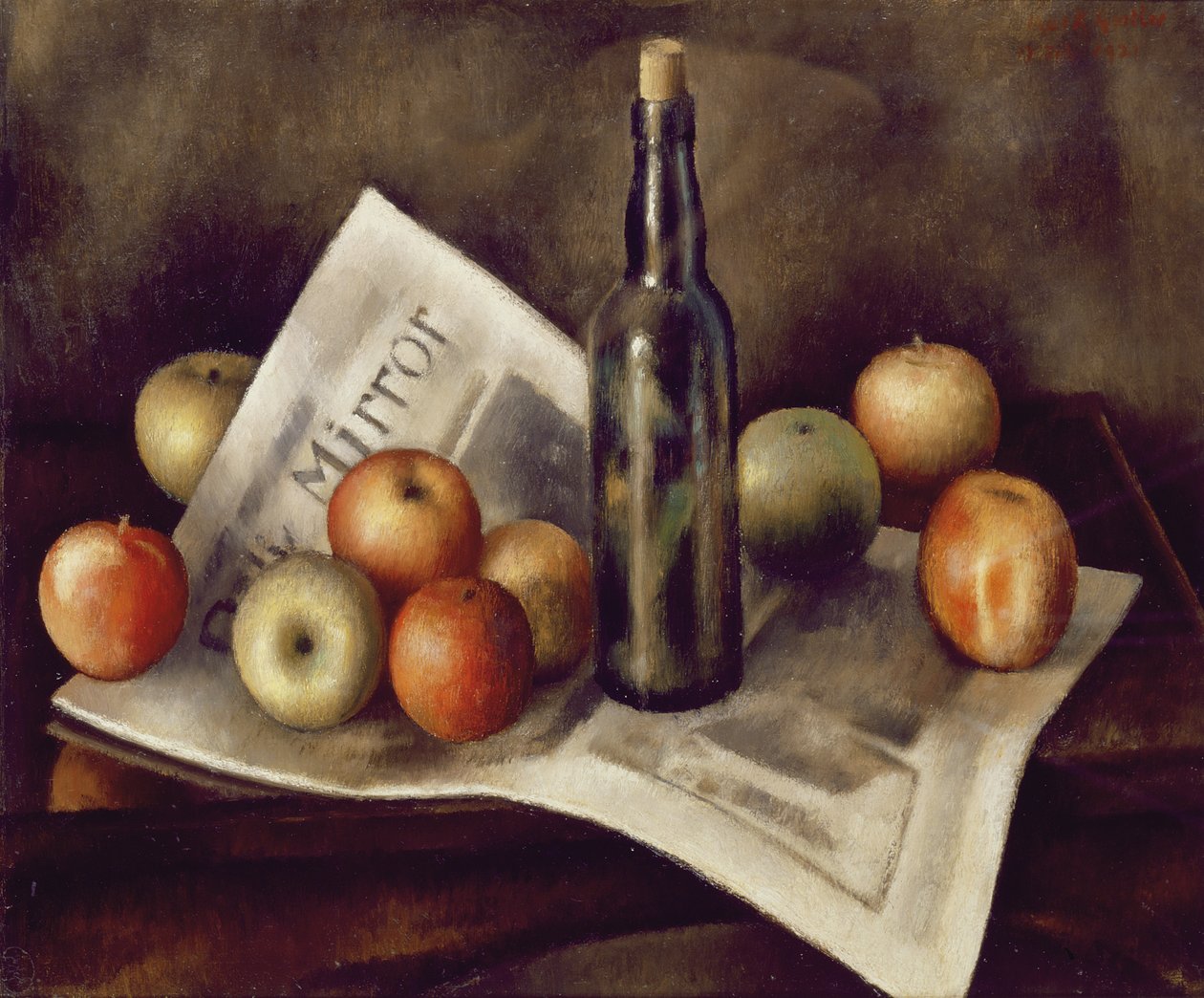Stillleben mit Äpfeln von Mark Gertler