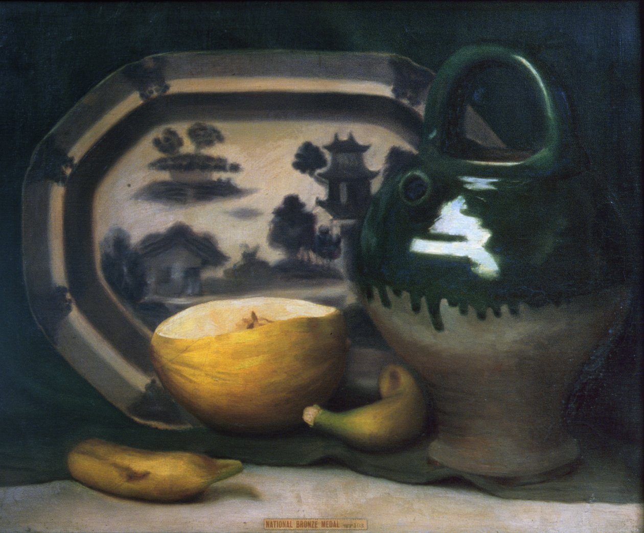 Stillleben mit Melone, 1908 von Mark Gertler