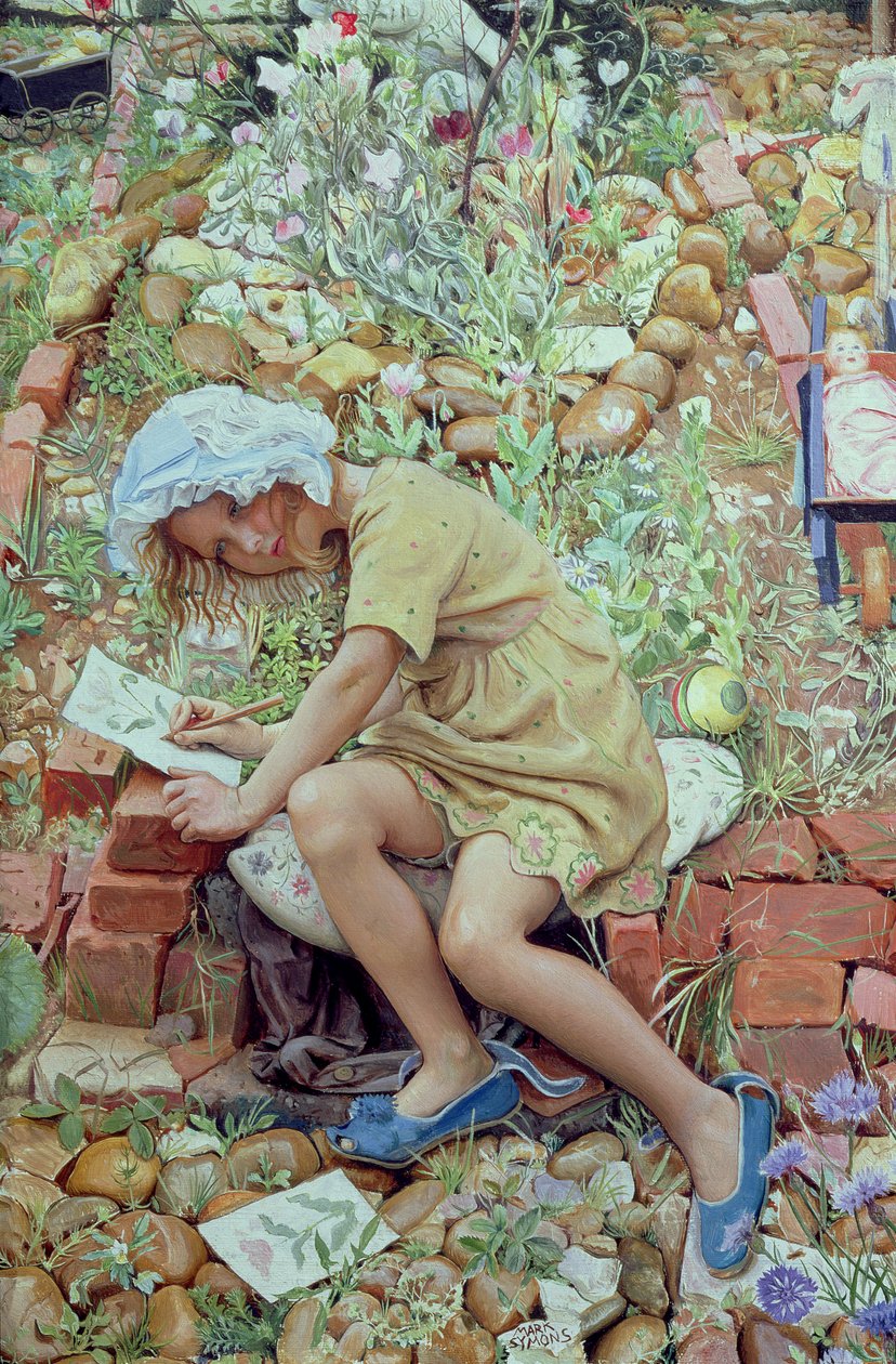 Molly im Garten, 1930 von Mark Lancelot Symons
