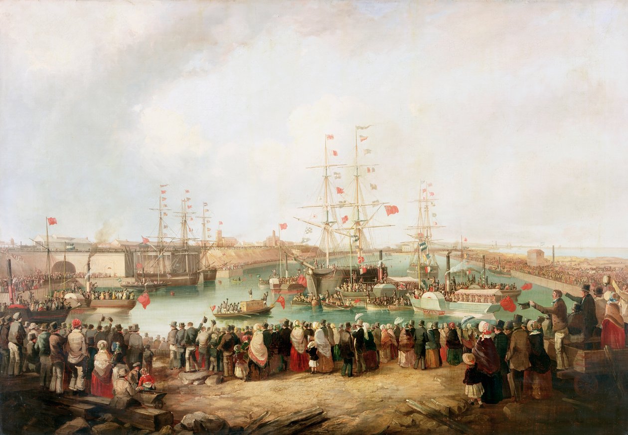 Eröffnung des South Dock, Sunderland, 1850, 1853 von Mark Thompson