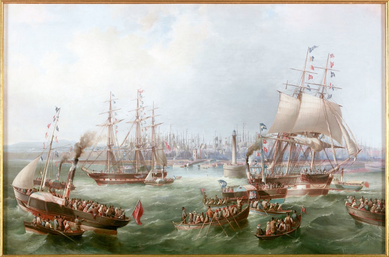 Eröffnung des Südlichen Auslasses, Sunderland Docks, 1856 von Mark Thompson