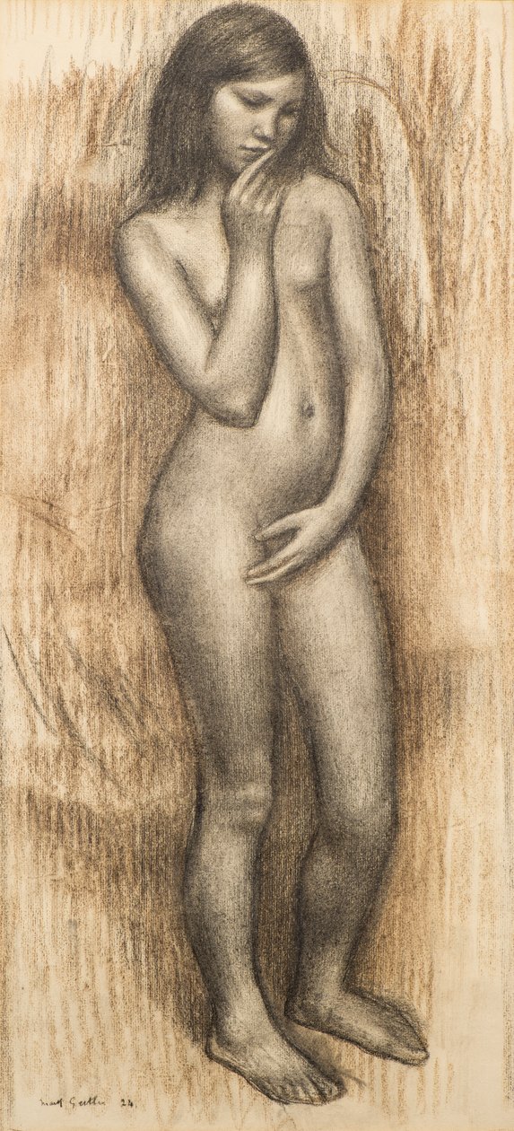 Studie eines stehenden jungen Mädchens von Mark Gertler
