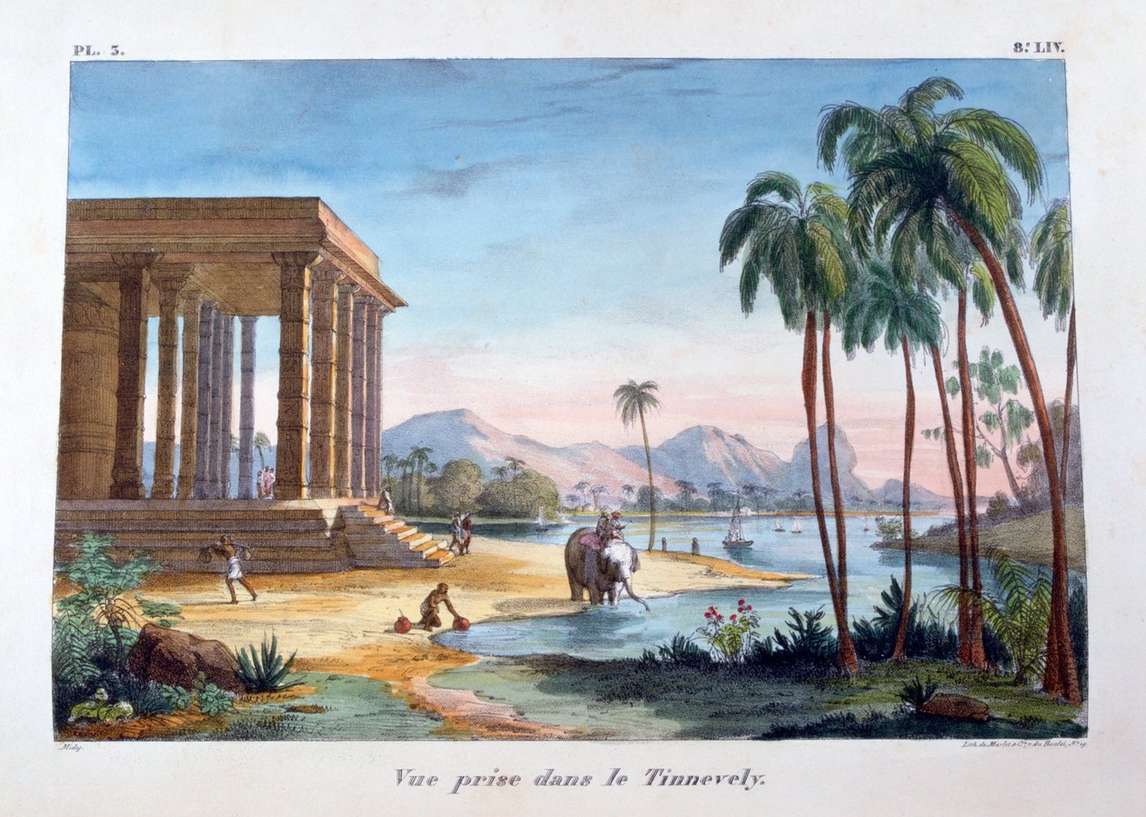 Eine Ansicht von Tinnevelly, Indien, 1828 von Marlet et Cie