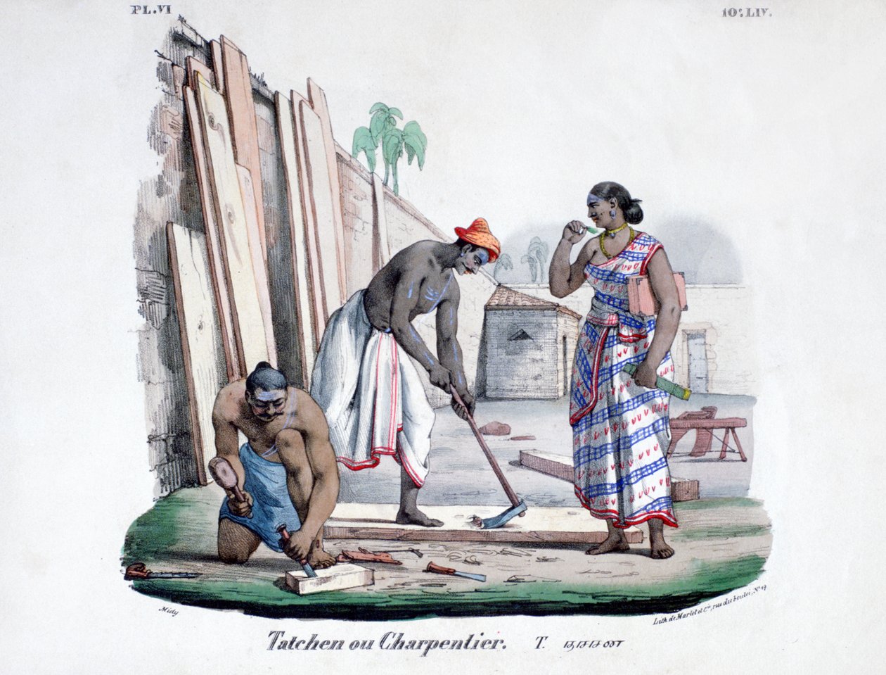 Zimmerleute, 1828 von Marlet et Cie