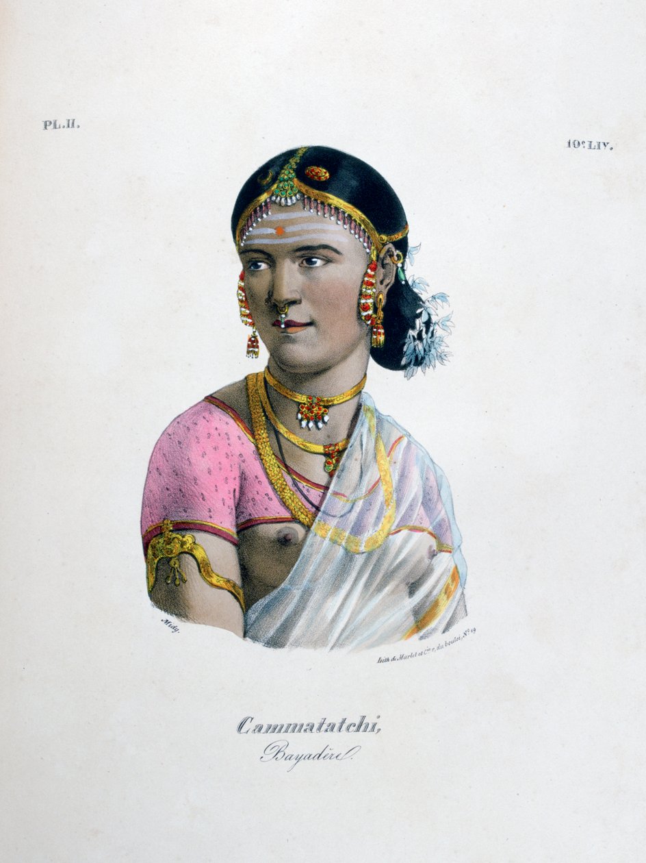 Weibliche Tänzerin Bayadere, 1828 von Marlet et Cie