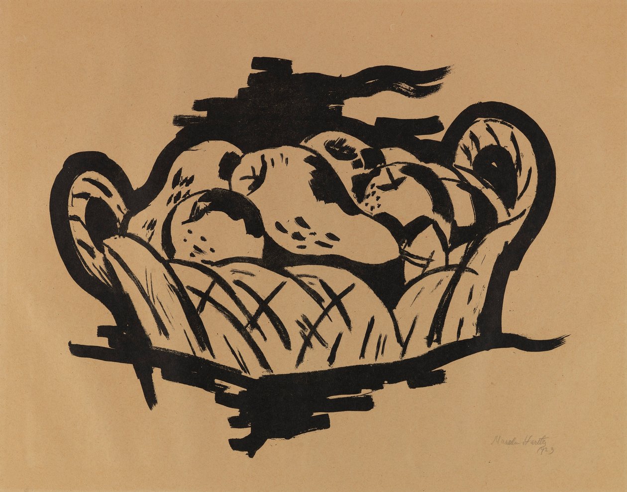 Birne im Korb von Marsden Hartley