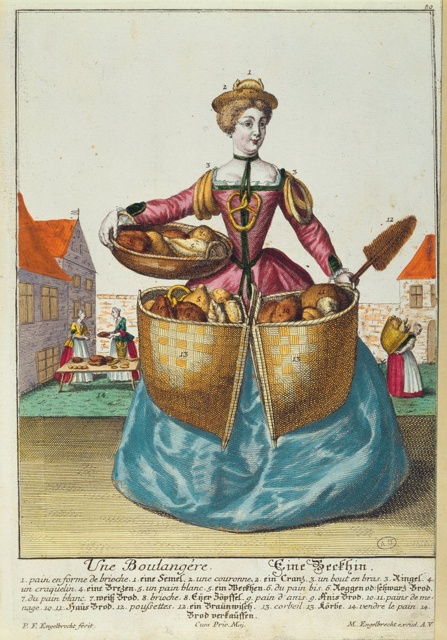 Ein Bäcker, ca. 1735 von Martin Engelbrecht