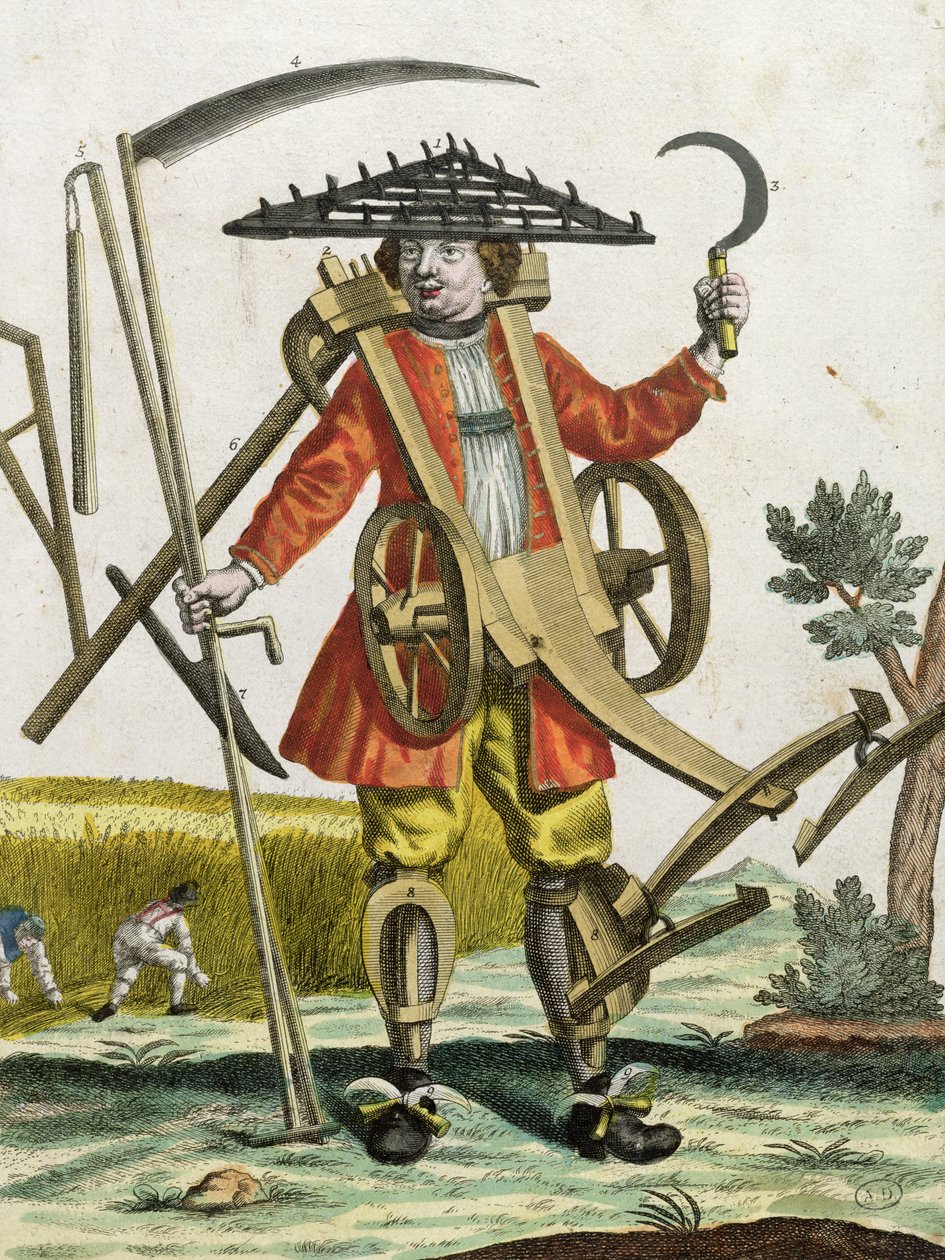 Ein Bauer, 1735 von Martin Engelbrecht