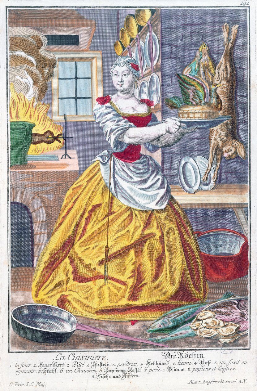 Der Koch, ca. 1735 von Martin Engelbrecht