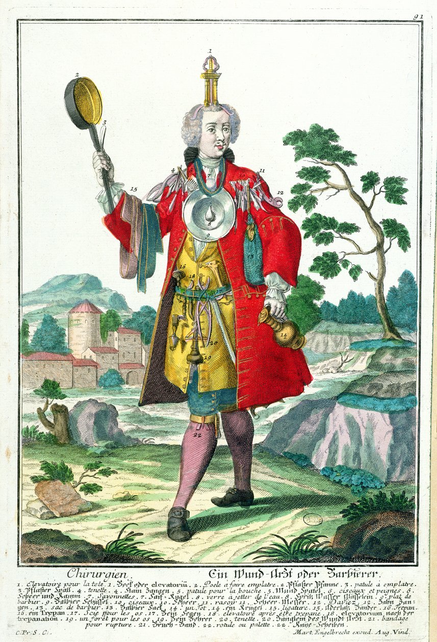 Der Chirurg, ca. 1735 von Martin Engelbrecht