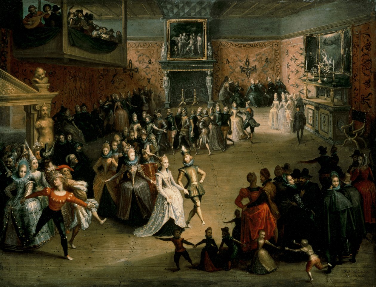 Der Hofball, 1604 von Martin Pepyn or Pepin