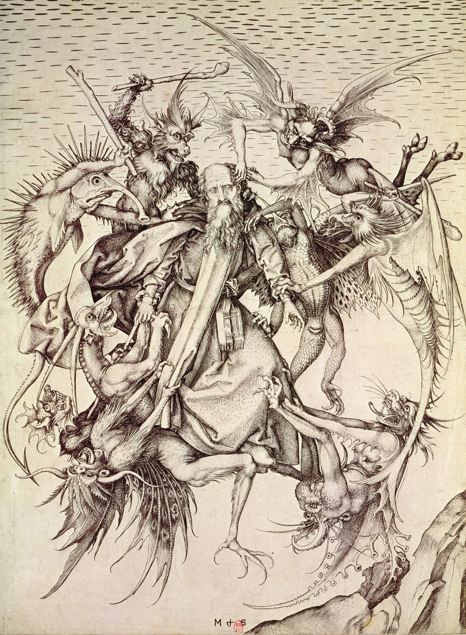 Die Versuchung des heiligen Antonius von Martin Schongauer